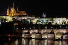 Prague Castle Hill at Night