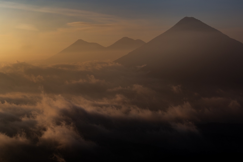 Sunsetting on Atitlan Volcano