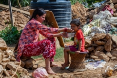 A Mother Feeding Her Child