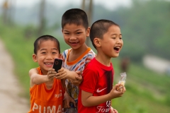 Vietnamese Children Smiling and Laughing